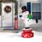 Glitzhome® 6ft. Lighted Inflatable Rotating Snowman Décor